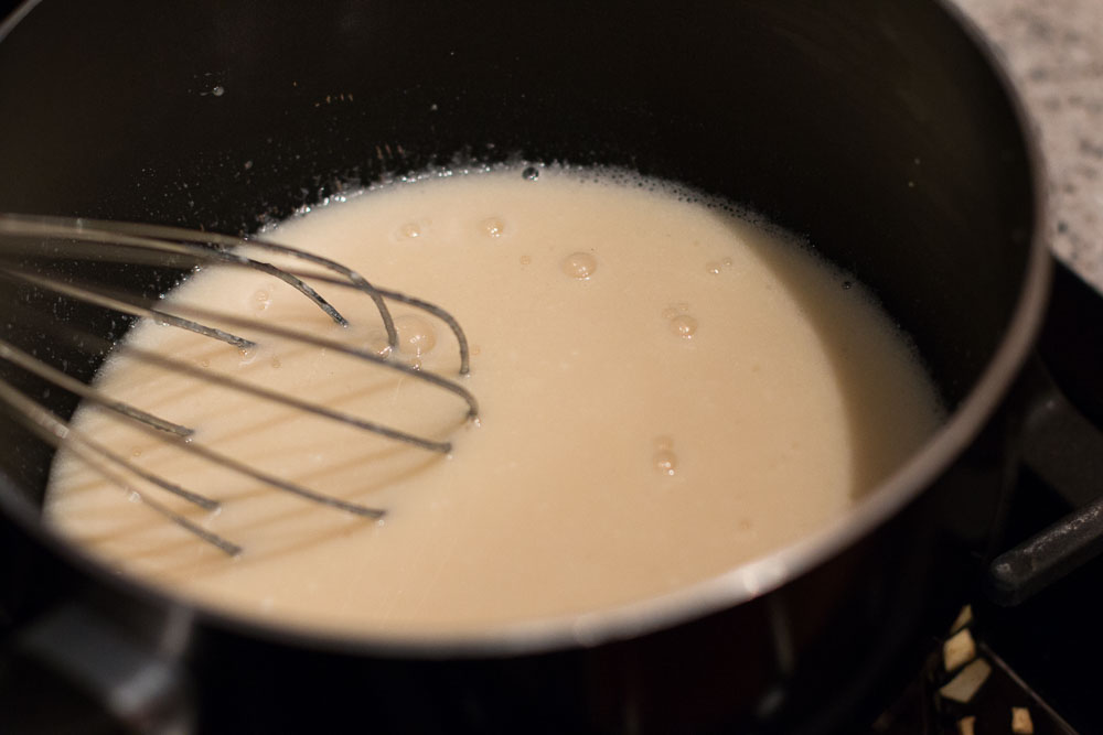 Combine yogurt, honey, and water to make sweetened condensed milk