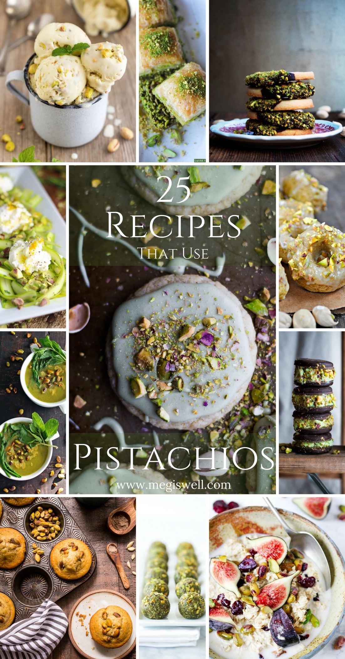 This delicious round up of 25 Recipes That Use Pistachios will make sure your addiction to the tasty and beautiful nut is satisfied. | www.megiswell.com