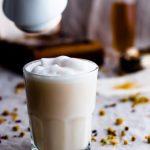 This Rosehip Chamomile Tea Latte is a floral and herbal twist on the London Fog. It’s meant to soothe and calm the body and mind, making it perfect for dreary weather snuggle time! | www.megiswell.com