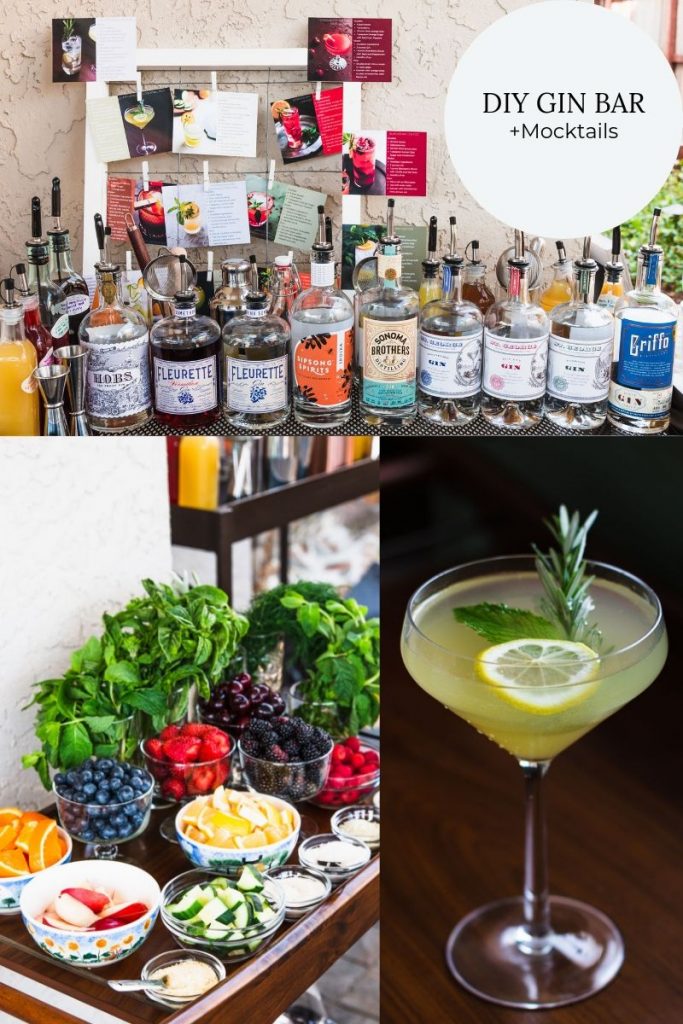 Learn how to plan, put together, and throw an amazing gourmet DIY Gin Bar party for summer fun with your friends and family (mocktails included too)! | Cocktails | Beverages | Alcoholic | Non-Alcoholic | #gin #ginbar #megiswell #meganwellsphotography | www.megiswell.com