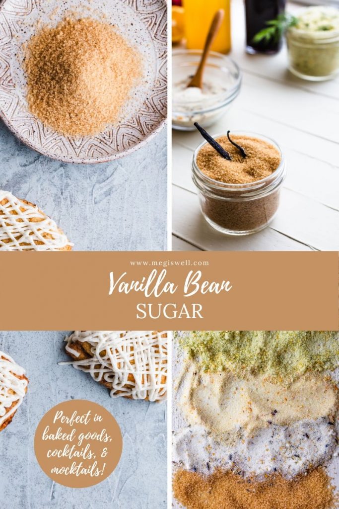 This Vanilla Bean Sugar has both vanilla bean and vanilla extract infused into the sugar, making the best smelling and best tasting sugar ever! | Infused Sugar | DIY | How to Make Vanilla Sugar | How to Infuse Sugar | Vanilla Beans | #infusedsugar #vanillabeansugar #flavoredsugar #howtomake #megiswell | www.megiswell.com